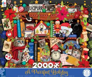 Christmas a Purrfect Holiday Collage Jigsaw Puzzle By Ceaco