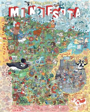 Color Me Minnesota Twist Puzzle Cartoon Altered Images By PuzzleTwist