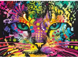 Colorful Cat Wooden Puzzle Contemporary & Modern Art Shaped Pieces By Trefl
