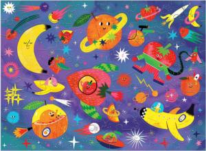 Cosmic Fruits Scratch and Sniff Puzzle Children's Cartoon Jigsaw Puzzle By Mudpuppy