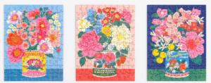 Ever Upward Set of 3 Puzzles in Tins Flower & Garden Tin Packaging By Galison