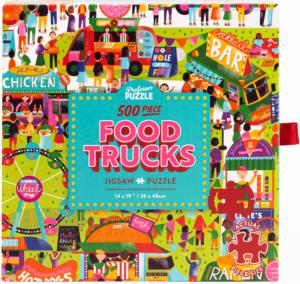 Food Trucks Cartoon Jigsaw Puzzle By Professor Puzzle