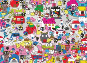 Hello Kitty Cast of Friends Pop Culture Cartoon Jigsaw Puzzle By RoseArt