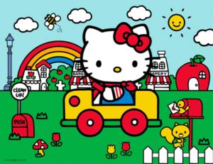 Hello Kitty Driving Around Town Children's Cartoon Jigsaw Puzzle By RoseArt