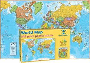 World Map Maps & Geography Children's Puzzles By Dino's Illustrated World