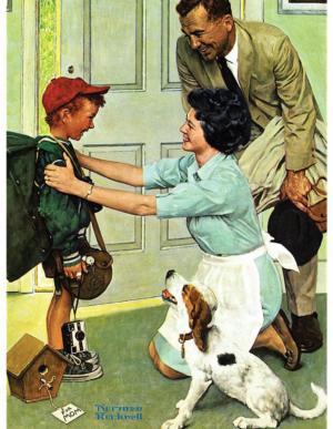 Home from Camp by Norman Rockwell Nostalgic & Retro Jigsaw Puzzle By Karmin International