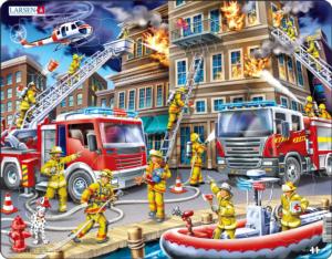 Firefighters in Action Police & Fire Children's Puzzles By Larsen Puzzles