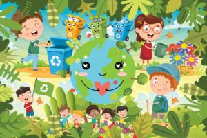 Let's Recycle Children's Floor Puzzle Children's Cartoon Children's Puzzles By Karmin International