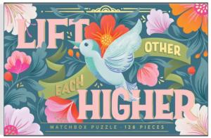 Lift Each Other Higher Matchbox Puzzle Quotes & Inspirational Miniature Puzzle By Galison