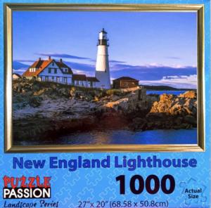 New England Lighthouse Beach & Ocean Jigsaw Puzzle By Puzzle Passion