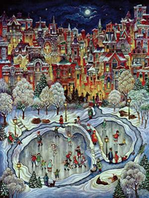Night Snow by Bill Bell Winter Jigsaw Puzzle By Karmin International