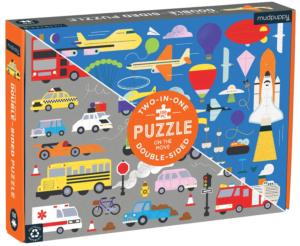 On the Move Double Sided Puzzle Children's Cartoon Double Sided Puzzle By Mudpuppy