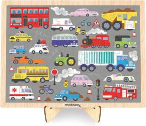 On The Move Wooden Puzzle & Display Train Wooden Jigsaw Puzzle By Mudpuppy