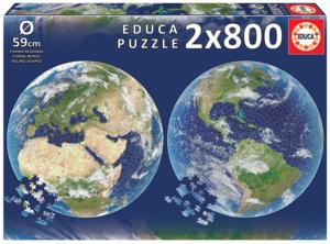 Planet Earth Round Puzzle Multi-Pack Maps & Geography Round Jigsaw Puzzle By Educa