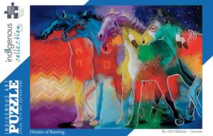 Dreams of Running - Scratch and Dent Native American Jigsaw Puzzle By Indigenous Collection