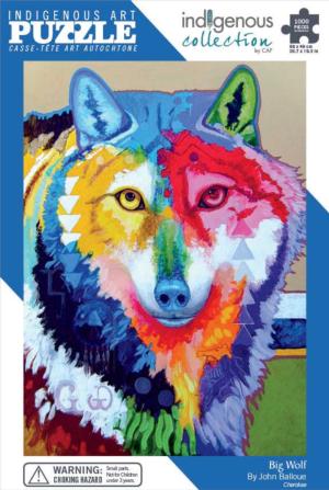 Big Wolf Native American Jigsaw Puzzle By Indigenous Collection