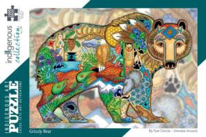Grizzly Bear Native American Jigsaw Puzzle By Indigenous Collection