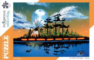 Teachings Night Jigsaw Puzzle By Indigenous Collection