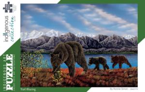 Trail Blazing Cultural Art Jigsaw Puzzle By Indigenous Collection
