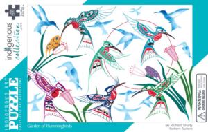 Garden of Hummingbirds Cultural Art Jigsaw Puzzle By Indigenous Collection
