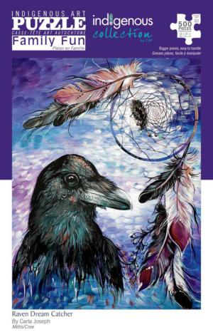Raven Dream Catcher Cultural Art Jigsaw Puzzle By Indigenous Collection