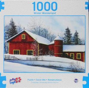 Red Barn Winter Nostalgic & Retro Jigsaw Puzzle By Surelox