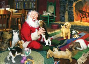 Santa's Playtime Domestic Scene Jigsaw Puzzle By Cobble Hill