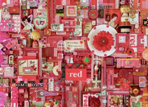 Red Collage Impossible Puzzle By Cobble Hill