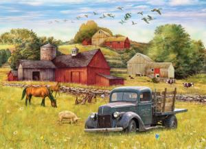 Summer Afternoon on the Farm Nostalgic & Retro Large Piece By Cobble Hill