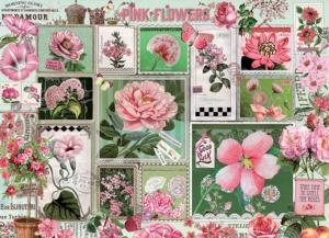 Pink Flowers Collage Impossible Puzzle By Cobble Hill
