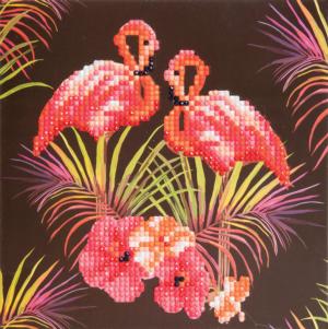 Flamingos Crystal Art Card Kit By Crystal Art