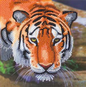 Tiger Crystal Art Card Kit By Crystal Art