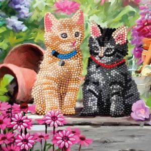 Cat Friends Crystal Art Card Kit Cats By Crystal Art