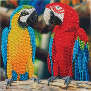 Parrot Friends Crystal Art Card Kit By Crystal Art