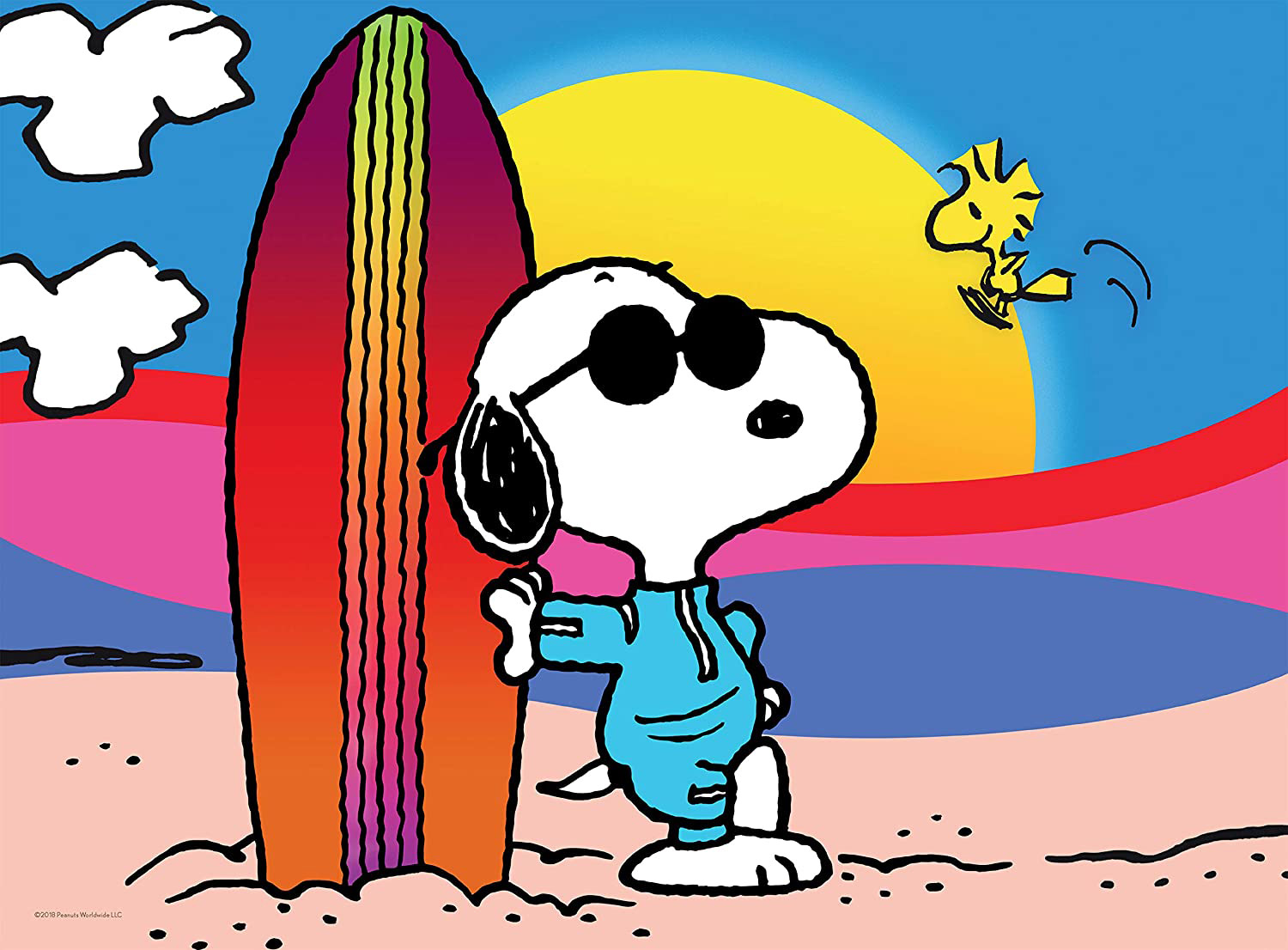 Surfer Snoopy Peanuts Children's Puzzles By Ceaco