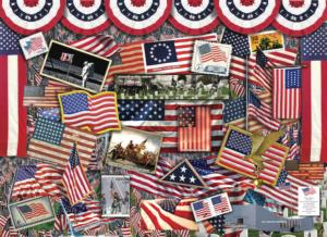 Stars and Stripes by Steve Smith Collage Jigsaw Puzzle By Hart Puzzles