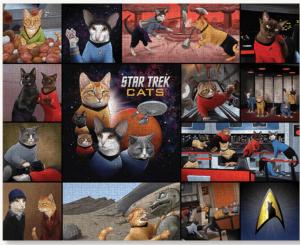 Star Trek Cats Pop Culture Cartoon Jigsaw Puzzle By Chronicle Books