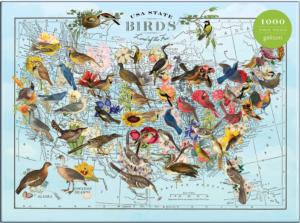 Wendy Gold State Birds United States Jigsaw Puzzle By Galison