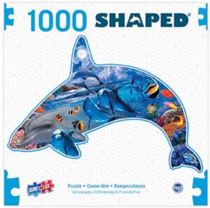 Dolphin Shaped Puzzle Collage Jigsaw Puzzle By Surelox