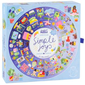 The Simple Joys Around the House Round Jigsaw Puzzle By Professor Puzzle
