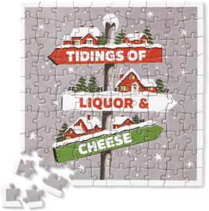 The Tidings Mini Shaped Puzzle Christmas Miniature Puzzle By Galison