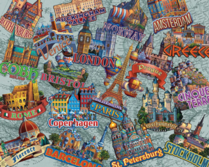 Travel Europe Folk Art Jigsaw Puzzle By Dowdle Folk Art