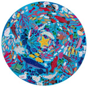 Under the Sea Fish Round Jigsaw Puzzle By eeBoo