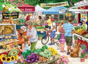 Farmer's Market Fruit & Vegetable Jigsaw Puzzle By Vermont Christmas Company