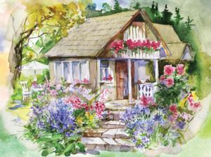 Velvet Touch Enchanted Garden Cabin & Cottage Jigsaw Puzzle By Karmin International