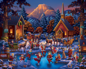 Yosemite Santas Folk Art Jigsaw Puzzle By Dowdle Folk Art