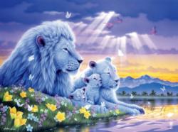 Lion's Happiest Moments Africa Jigsaw Puzzle By Ceaco