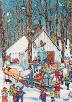 Sugar Shack Cottage / Cabin Jigsaw Puzzle By Pierre Belvedere