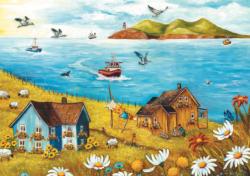 The Iles De La Madeleine Seascape / Coastal Living Jigsaw Puzzle By Pierre Belvedere