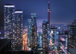 Toronto At Night, Ontario Canada Jigsaw Puzzle By Pierre Belvedere